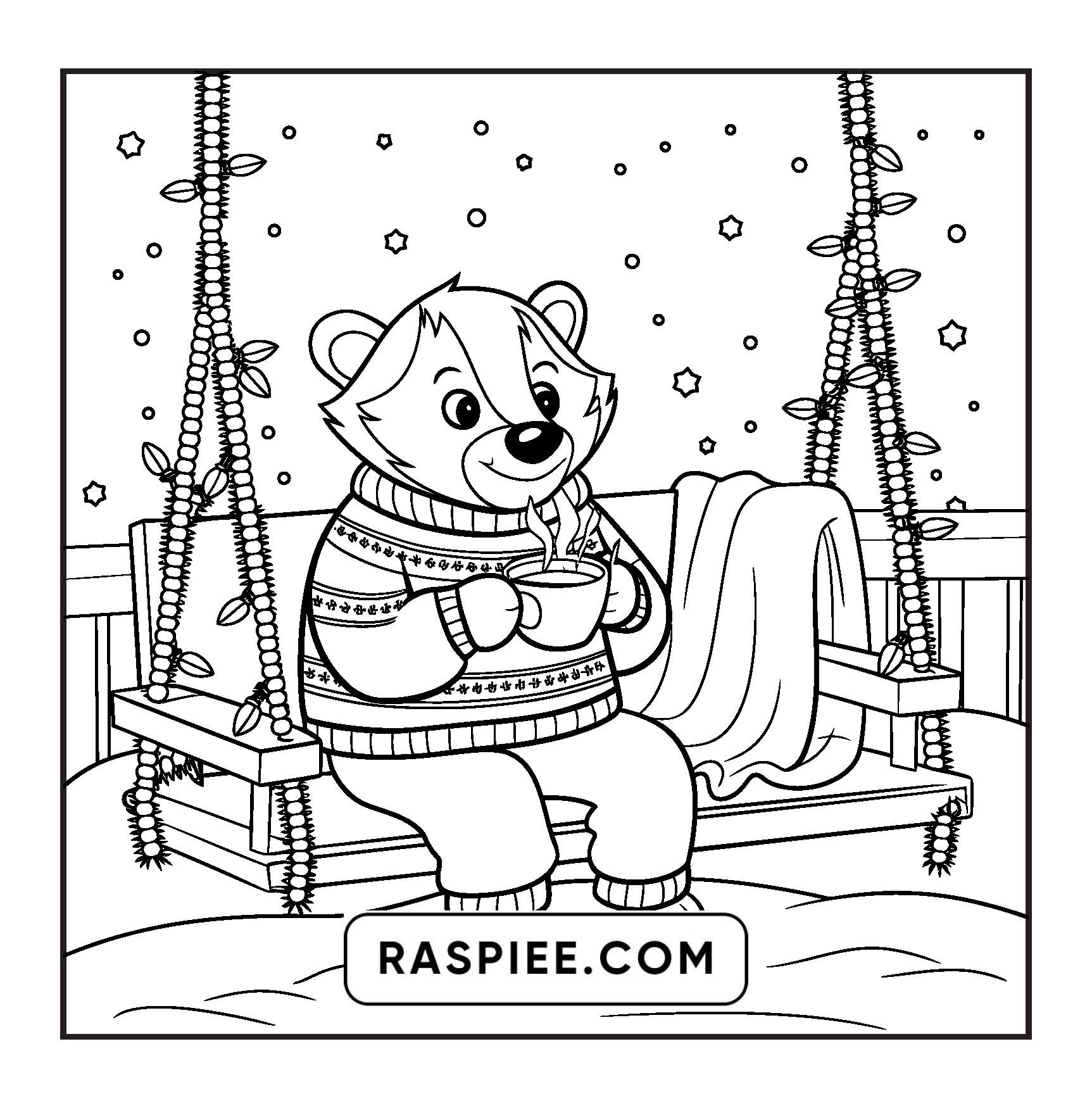 110 Bold and Easy Christmas Hygge Coloring Pages