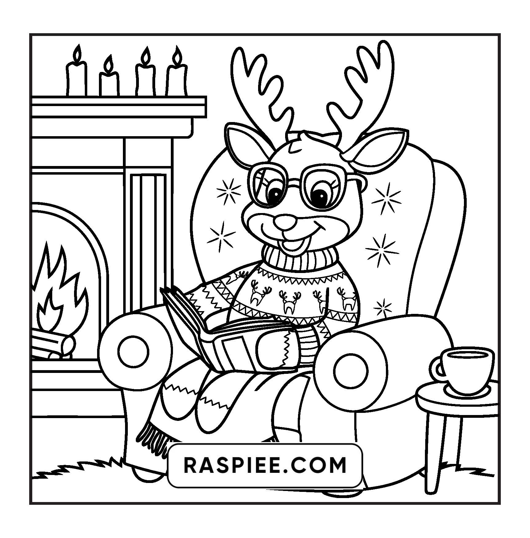 110 Bold and Easy Christmas Hygge Coloring Pages