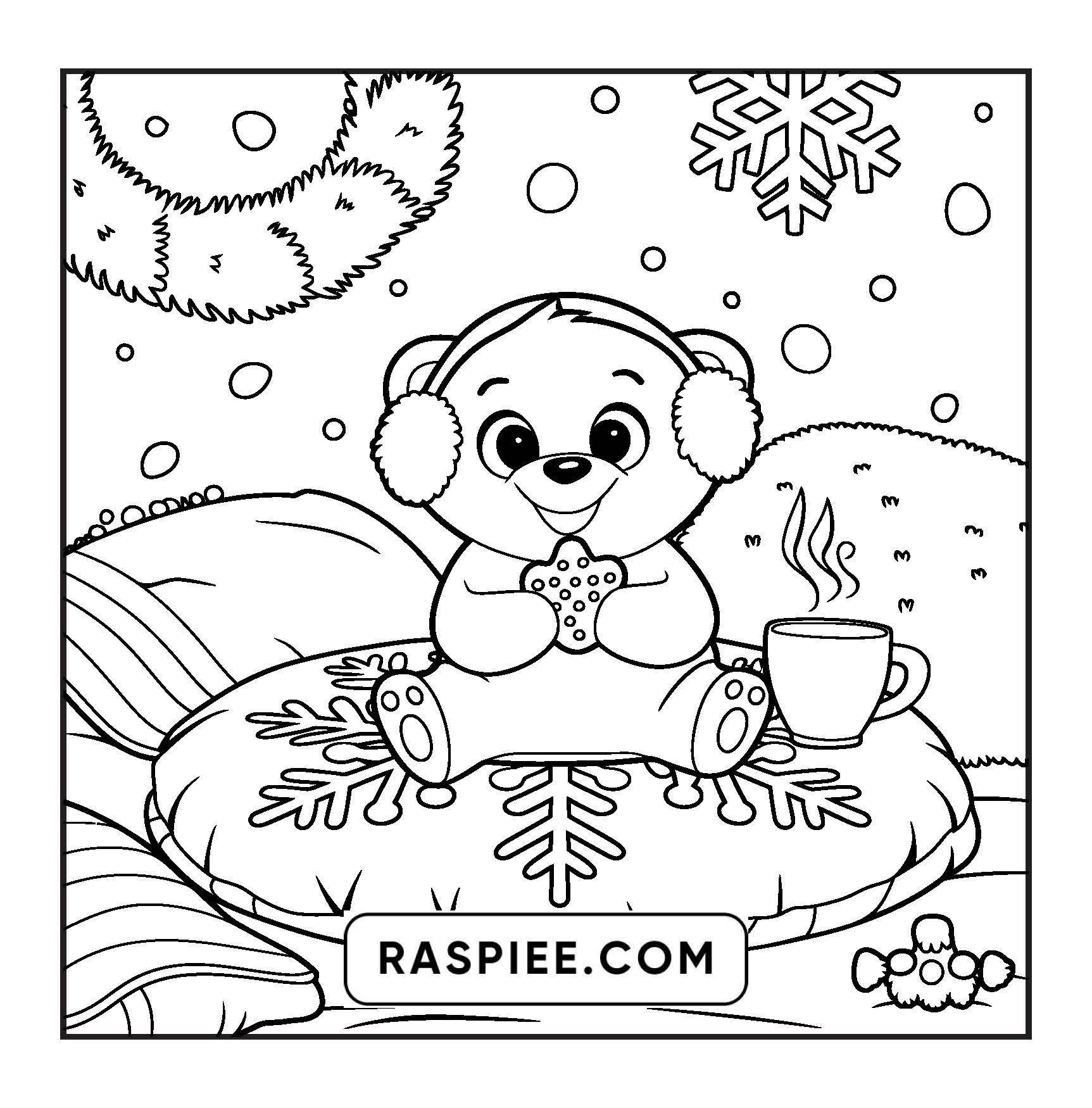 110 Bold and Easy Christmas Hygge Coloring Pages