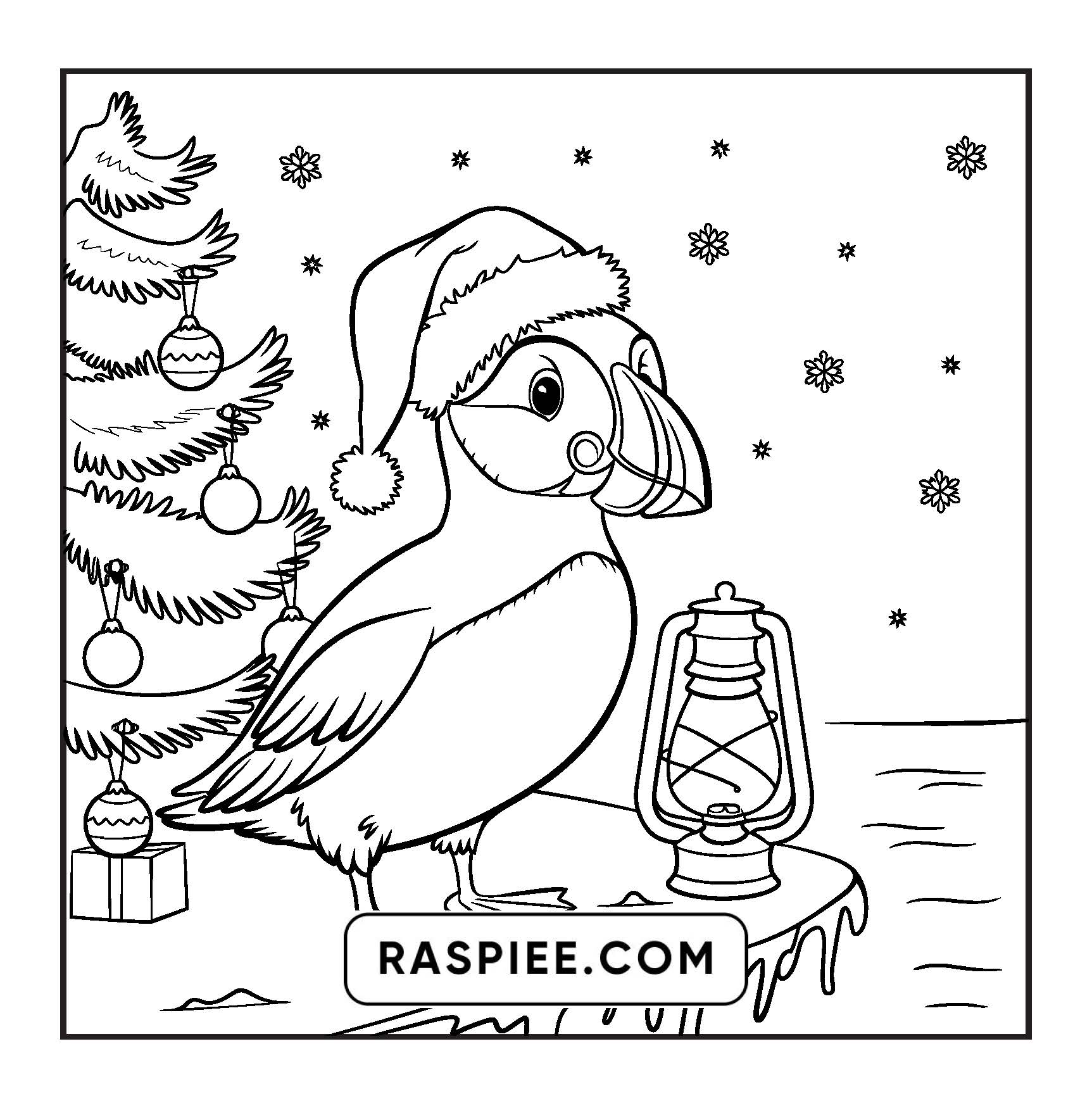 114 Bold and Easy Festive Corner Christmas Coloring Pages
