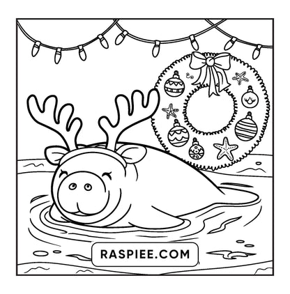 114 Bold and Easy Festive Corner Christmas Coloring Pages