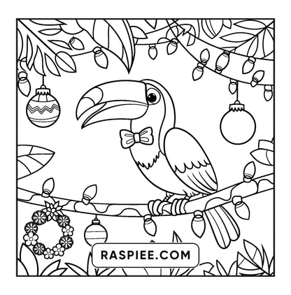 114 Bold and Easy Festive Corner Christmas Coloring Pages
