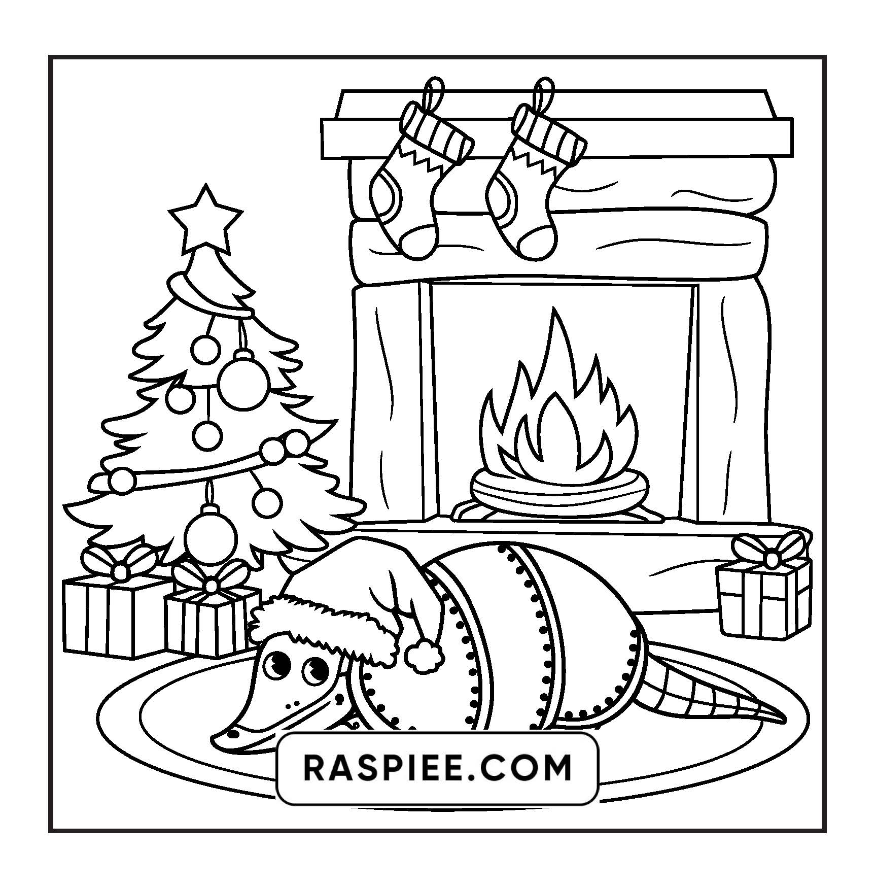 114 Bold and Easy Festive Corner Christmas Coloring Pages