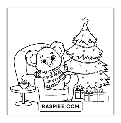 114 Bold and Easy Festive Corner Christmas Coloring Pages
