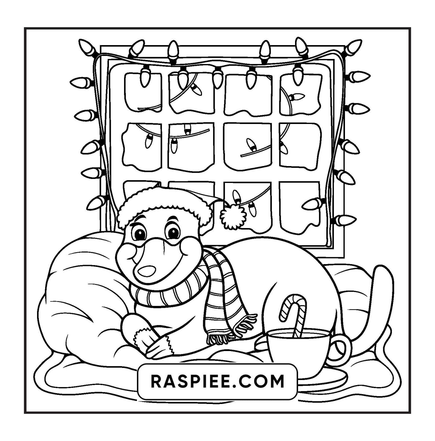 114 Bold and Easy Festive Corner Christmas Coloring Pages