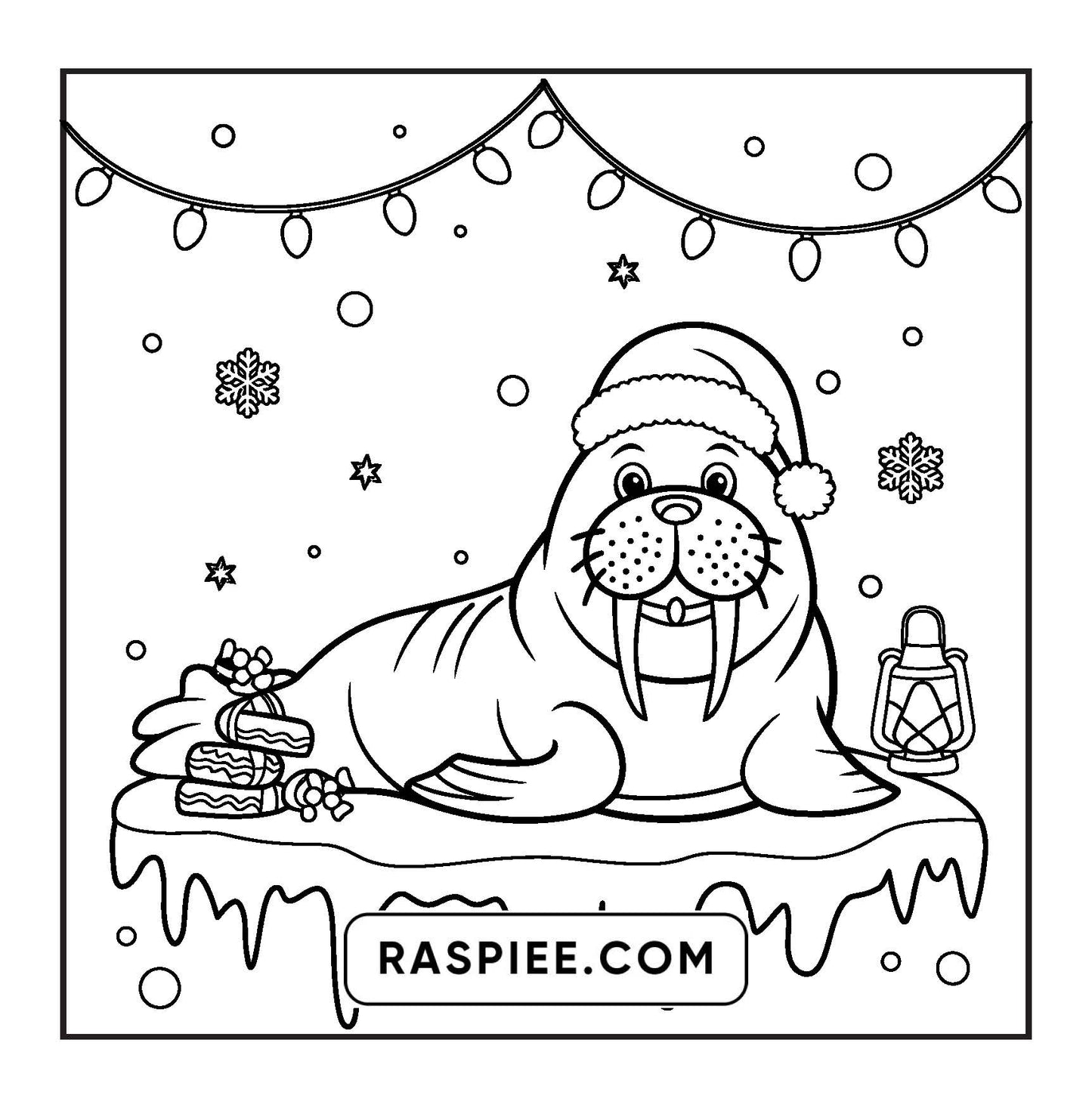 114 Bold and Easy Festive Corner Christmas Coloring Pages