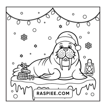114 Bold and Easy Festive Corner Christmas Coloring Pages
