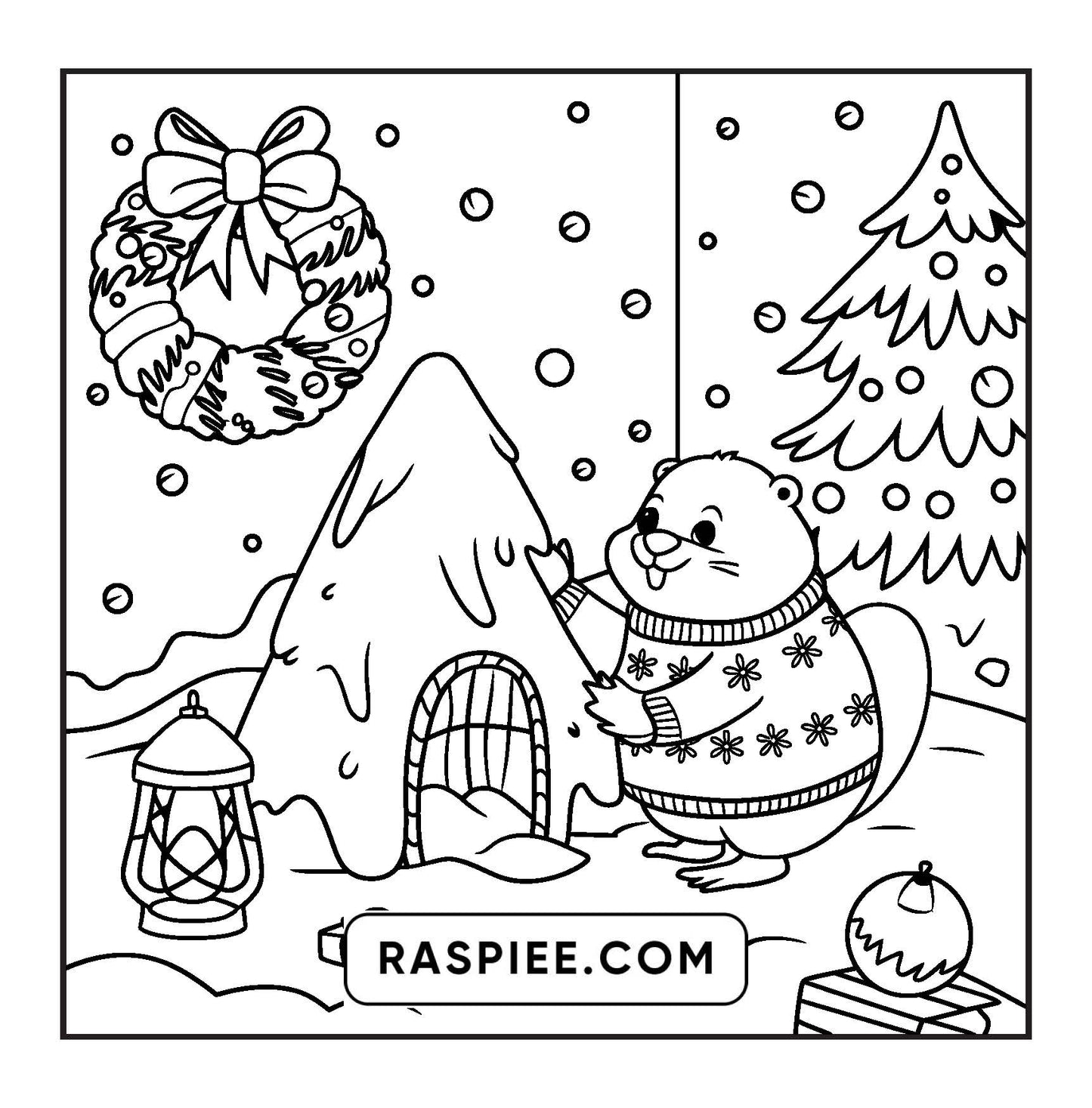 114 Bold and Easy Festive Corner Christmas Coloring Pages