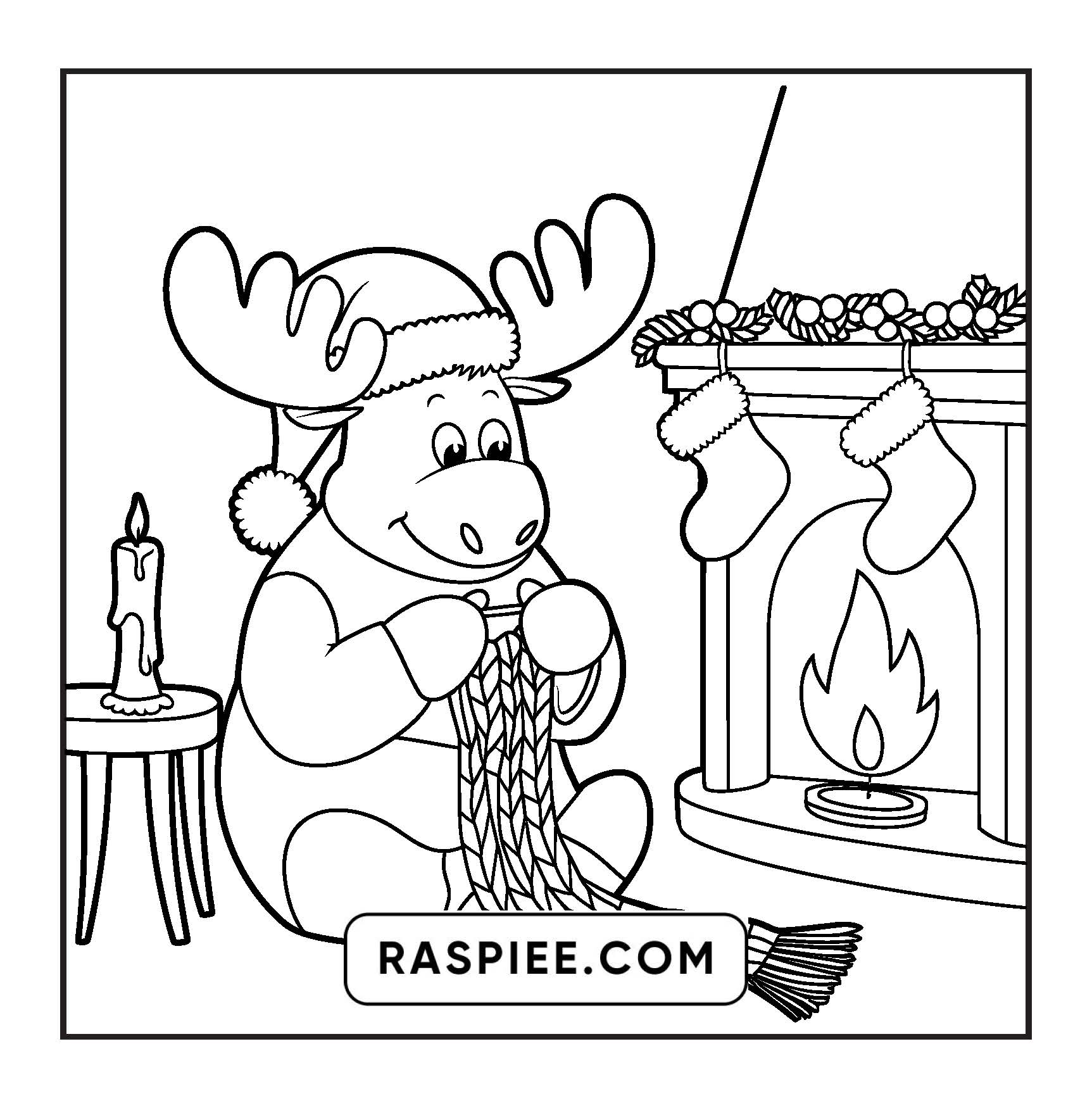 114 Bold and Easy Festive Corner Christmas Coloring Pages