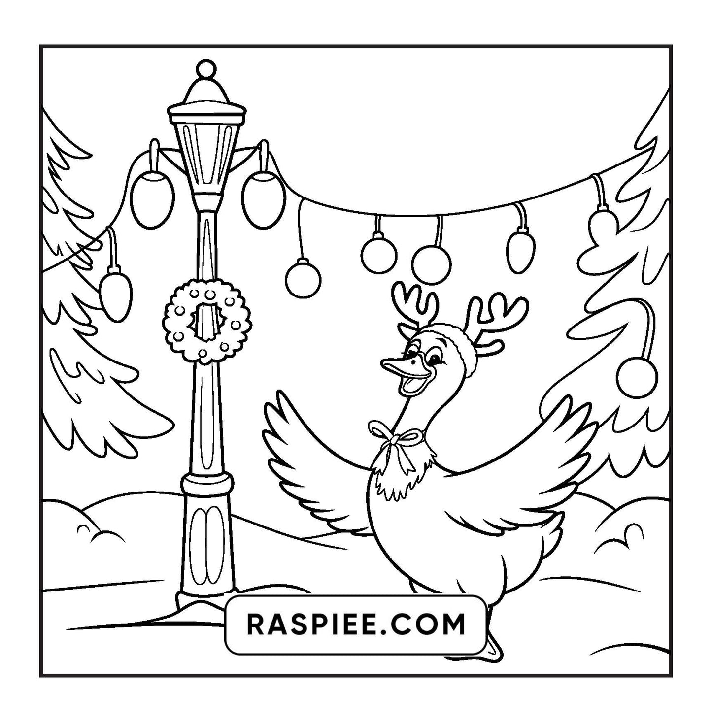 114 Bold and Easy Festive Corner Christmas Coloring Pages