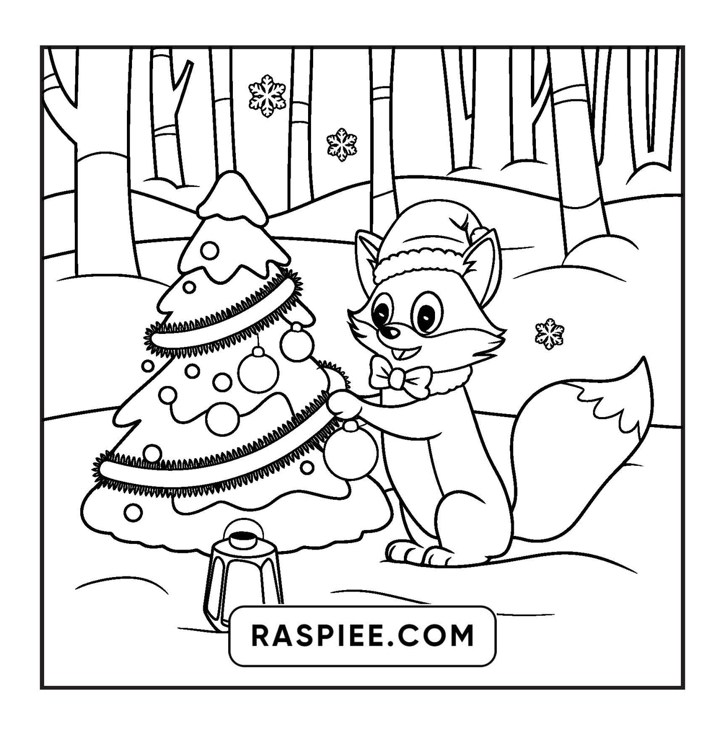 114 Bold and Easy Festive Corner Christmas Coloring Pages