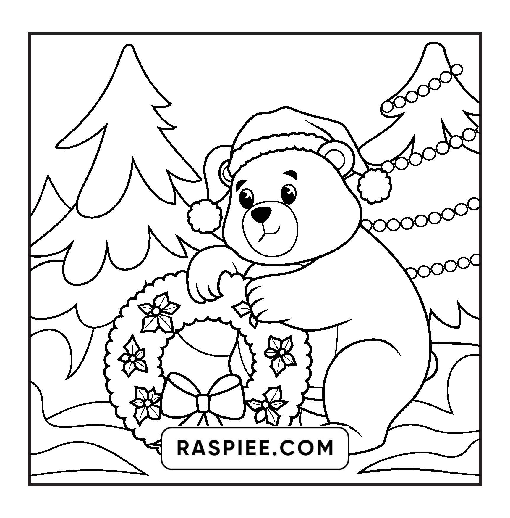 114 Bold and Easy Festive Corner Christmas Coloring Pages