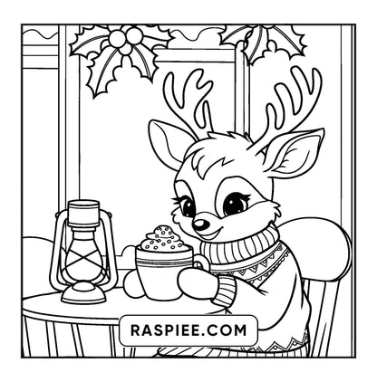 114 Bold and Easy Festive Corner Christmas Coloring Pages