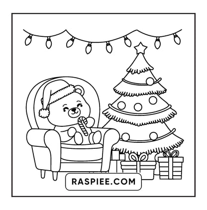 114 Bold and Easy Festive Corner Christmas Coloring Pages
