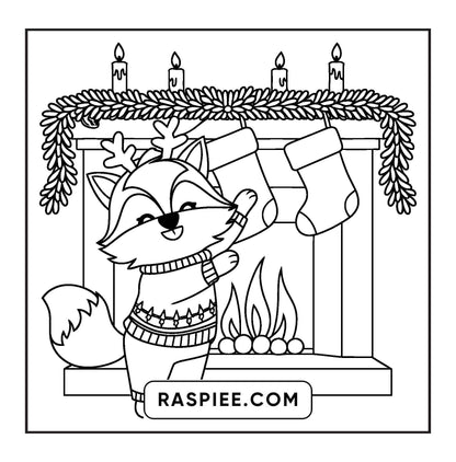 114 Bold and Easy Festive Corner Christmas Coloring Pages