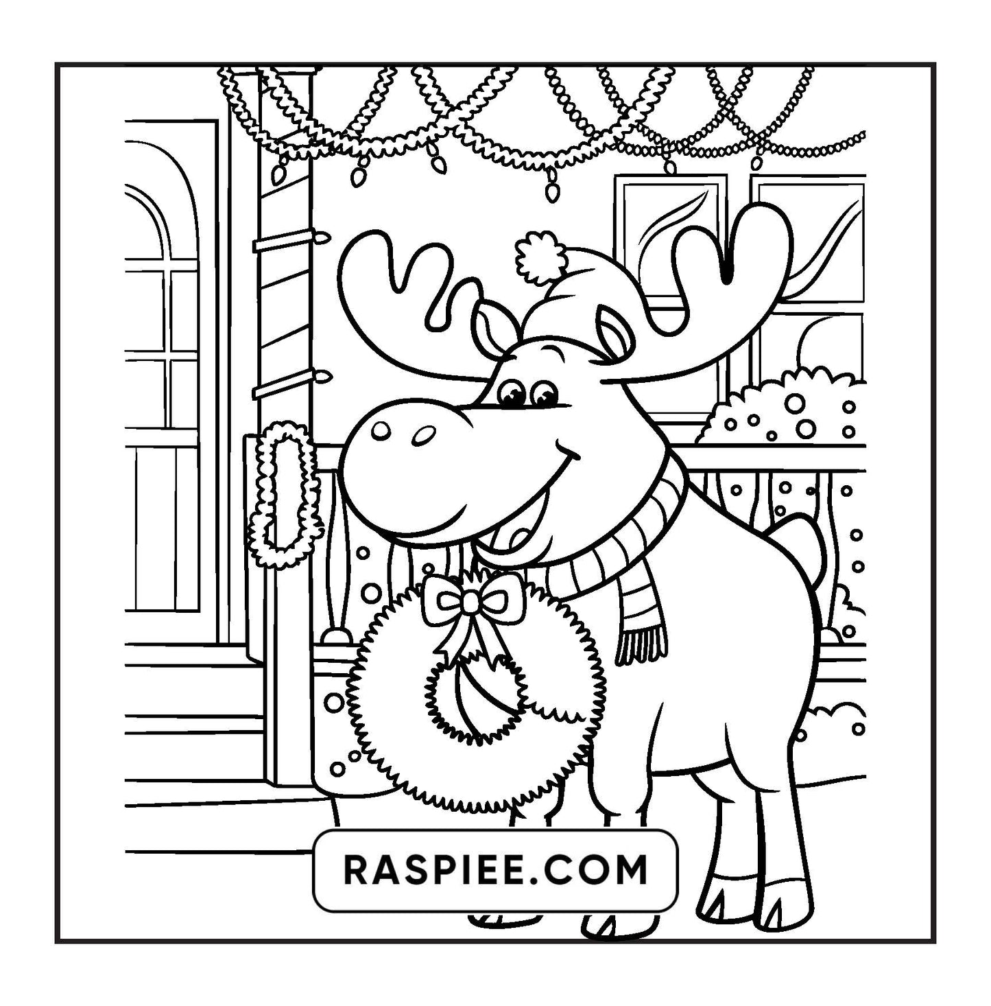 114 Bold and Easy Festive Corner Christmas Coloring Pages