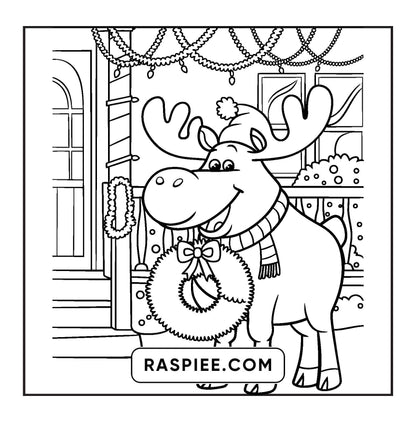 114 Bold and Easy Festive Corner Christmas Coloring Pages