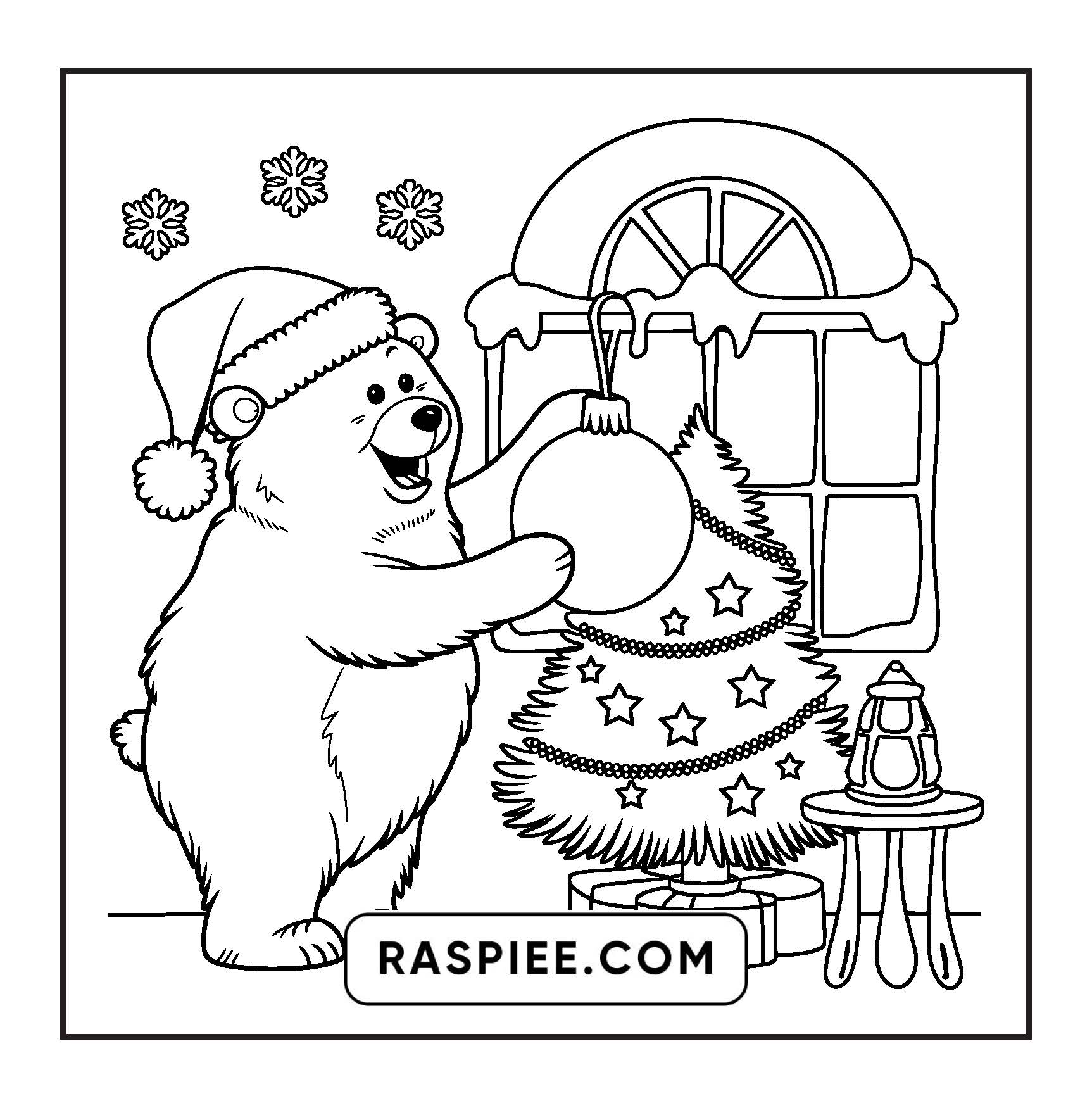 114 Bold and Easy Festive Corner Christmas Coloring Pages