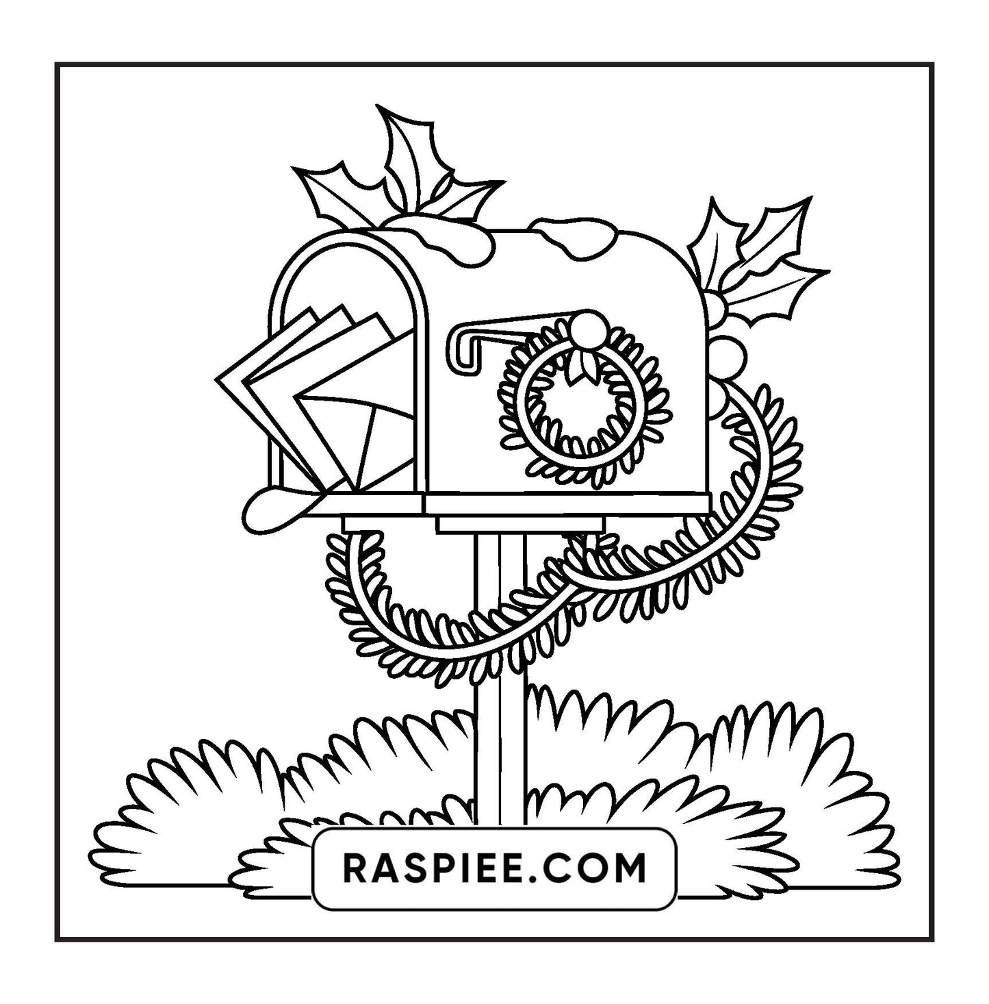 114 Bold and Easy Festive Corner Christmas Coloring Pages