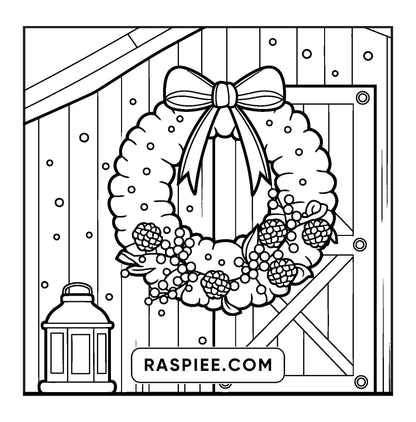 114 Bold and Easy Festive Corner Christmas Coloring Pages