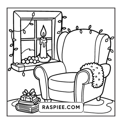 114 Bold and Easy Festive Corner Christmas Coloring Pages