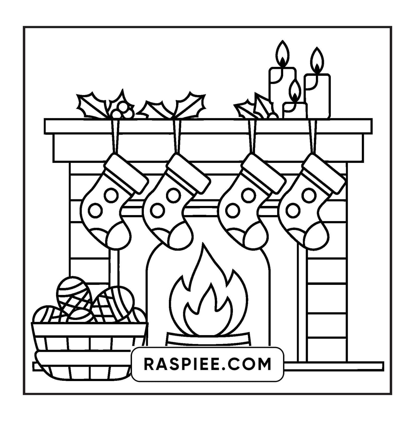 114 Bold and Easy Festive Corner Christmas Coloring Pages