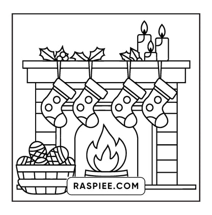 114 Bold and Easy Festive Corner Christmas Coloring Pages