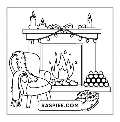 114 Bold and Easy Festive Corner Christmas Coloring Pages