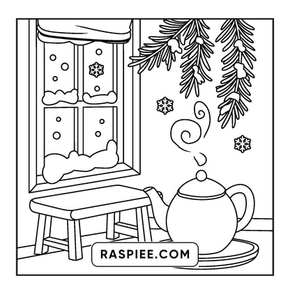114 Bold and Easy Festive Corner Christmas Coloring Pages