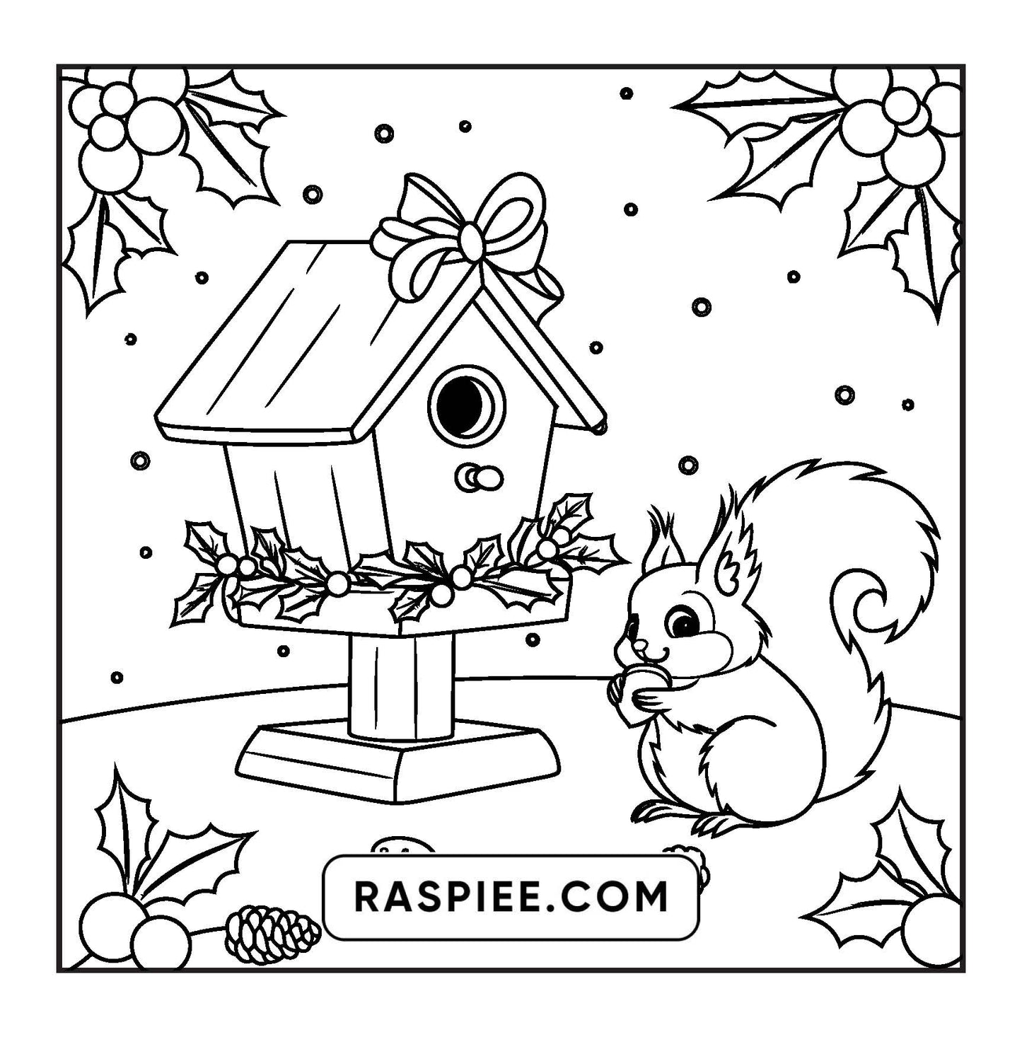 114 Bold and Easy Festive Corner Christmas Coloring Pages