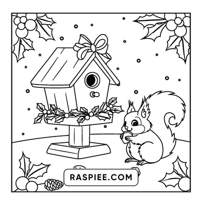 114 Bold and Easy Festive Corner Christmas Coloring Pages