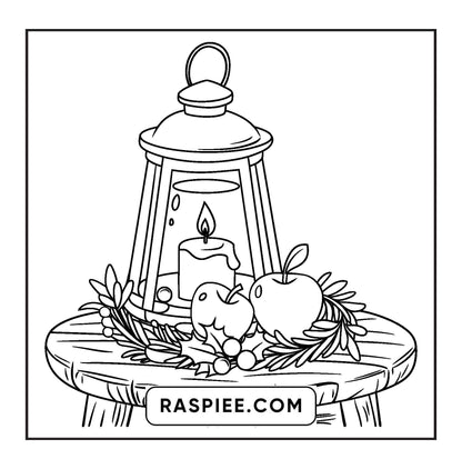 114 Bold and Easy Festive Corner Christmas Coloring Pages