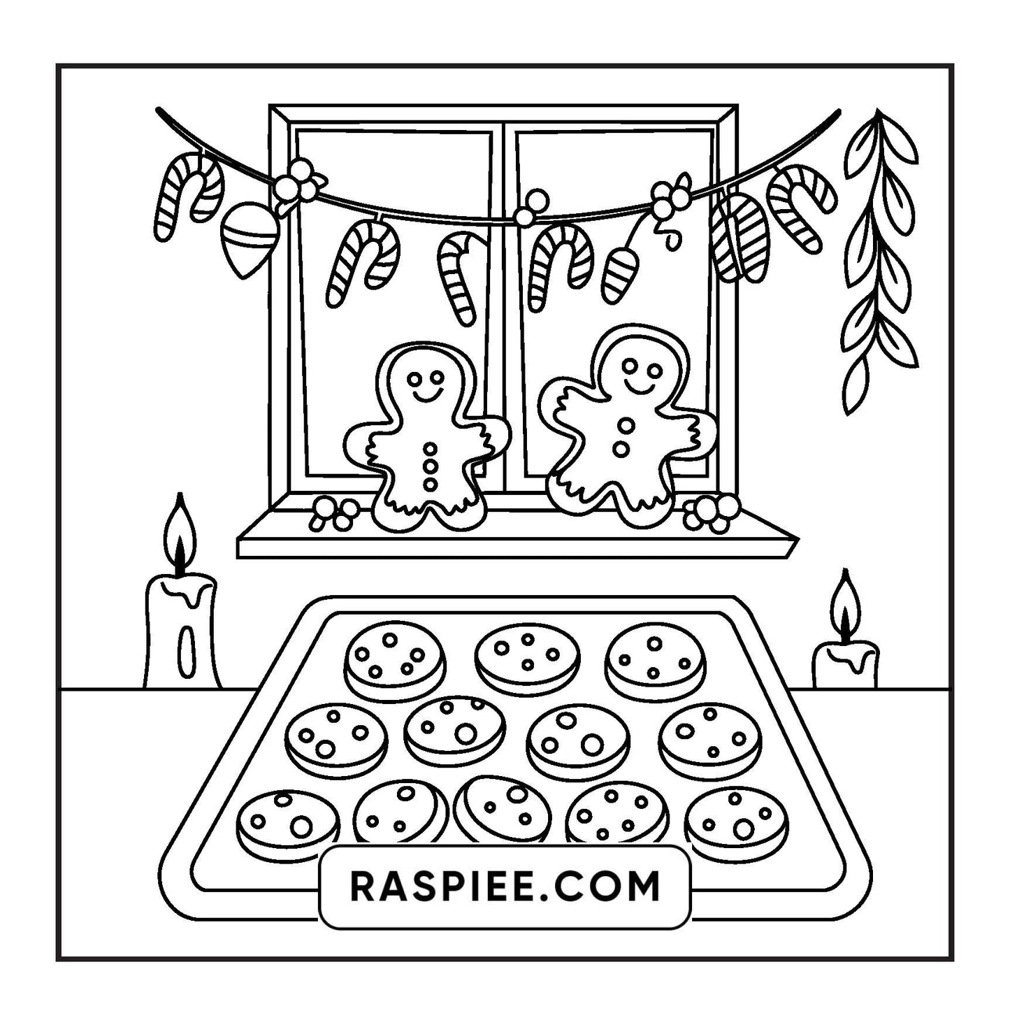 114 Bold and Easy Festive Corner Christmas Coloring Pages