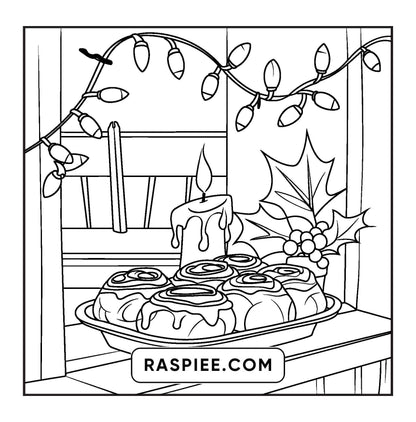 114 Bold and Easy Festive Corner Christmas Coloring Pages