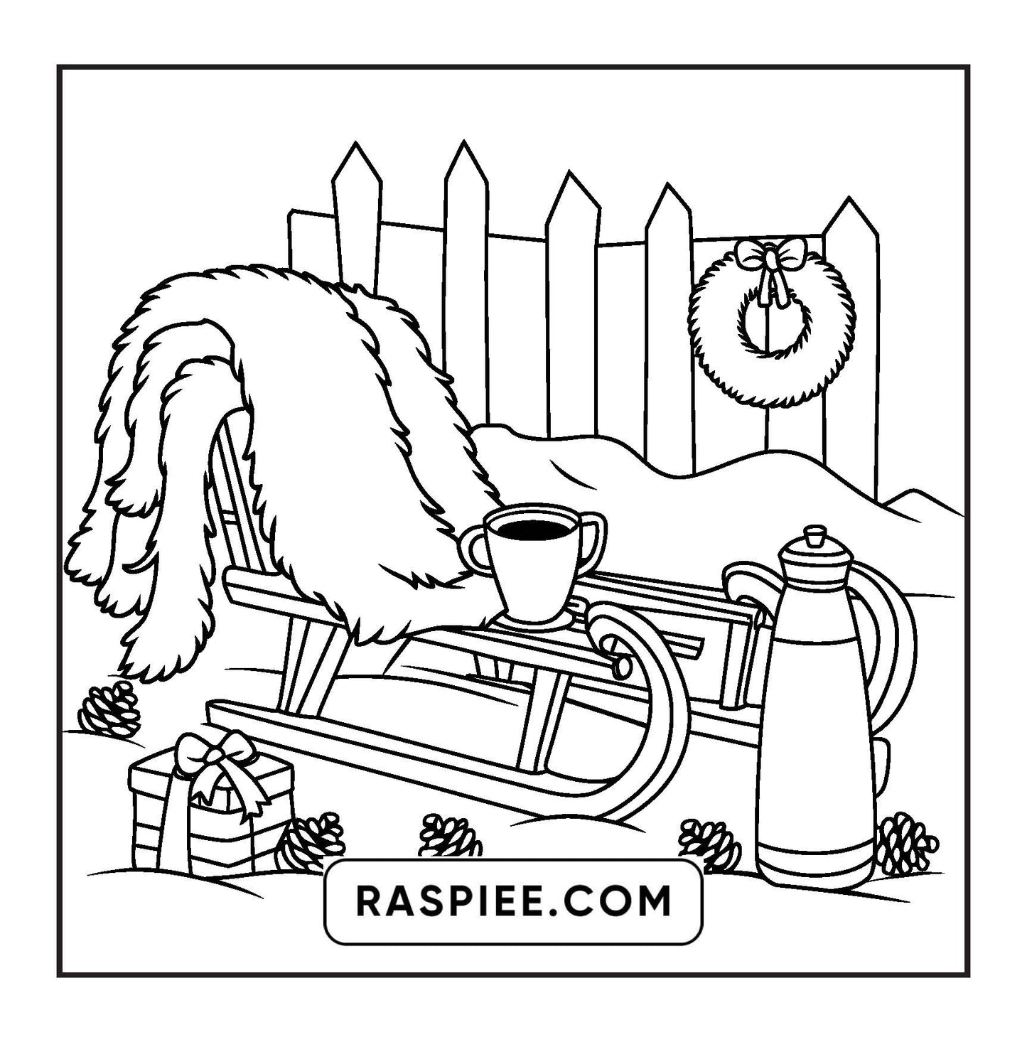 114 Bold and Easy Festive Corner Christmas Coloring Pages