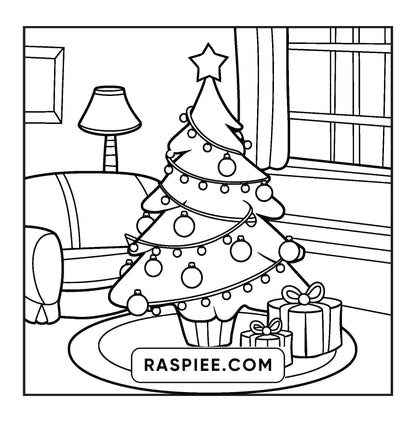 114 Bold and Easy Festive Corner Christmas Coloring Pages