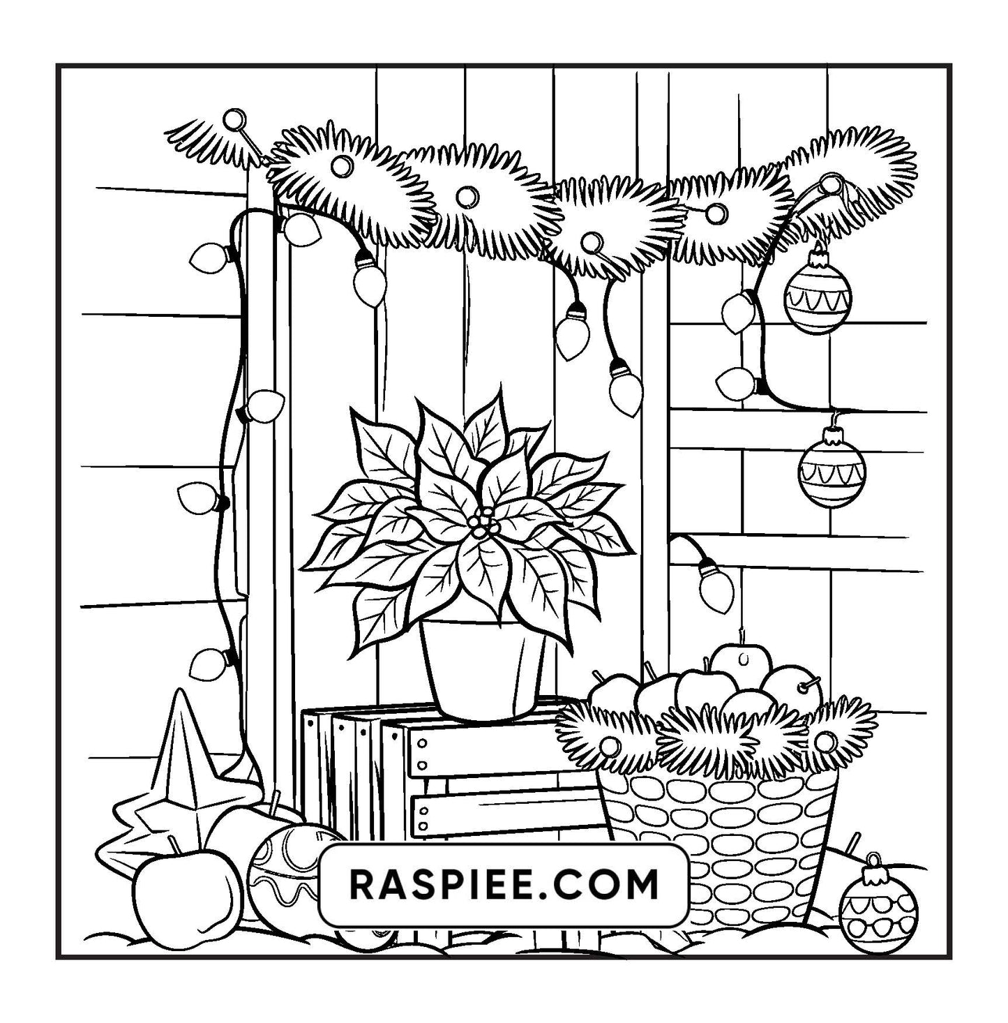 114 Bold and Easy Festive Corner Christmas Coloring Pages