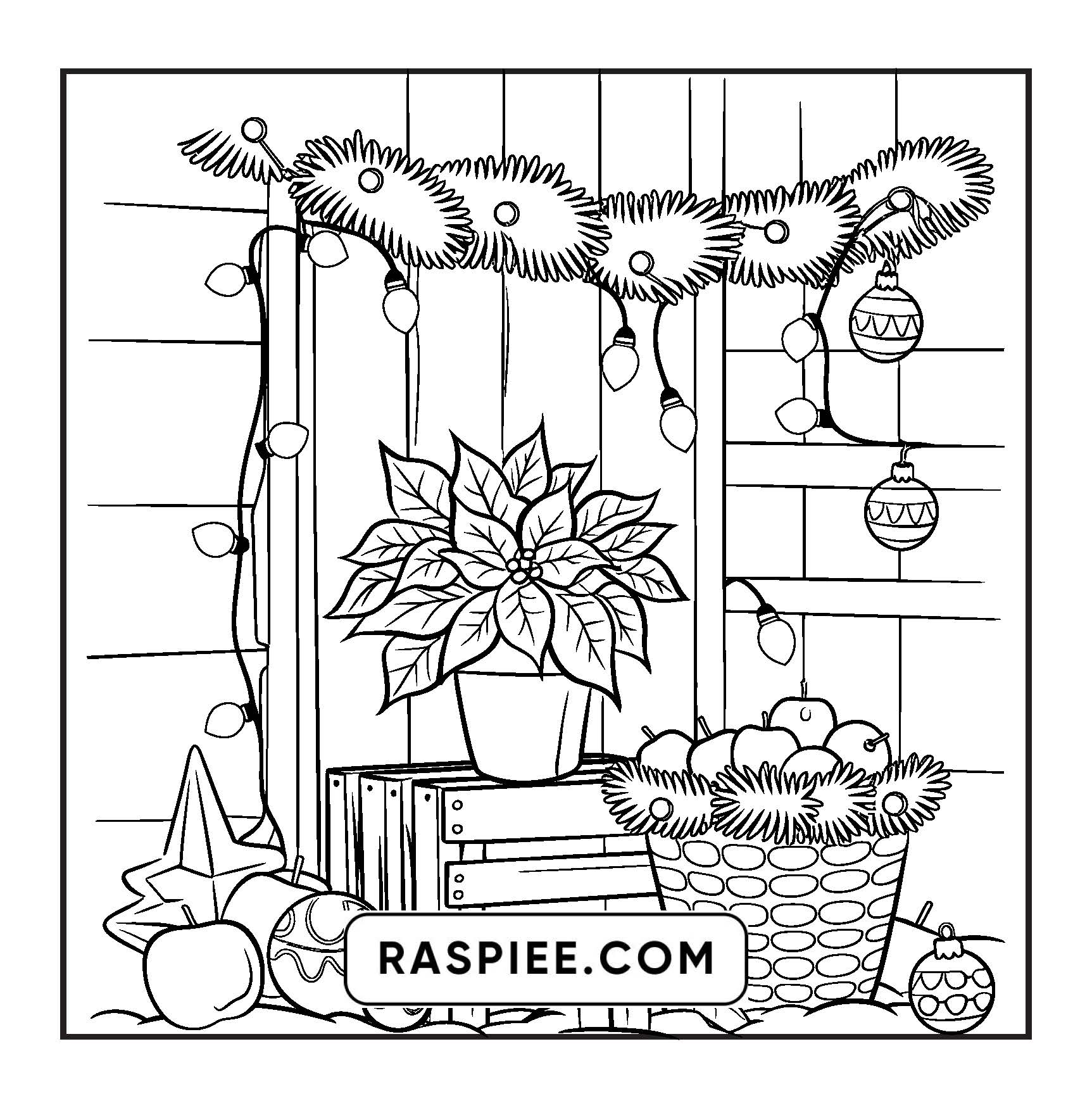 114 Bold and Easy Festive Corner Christmas Coloring Pages