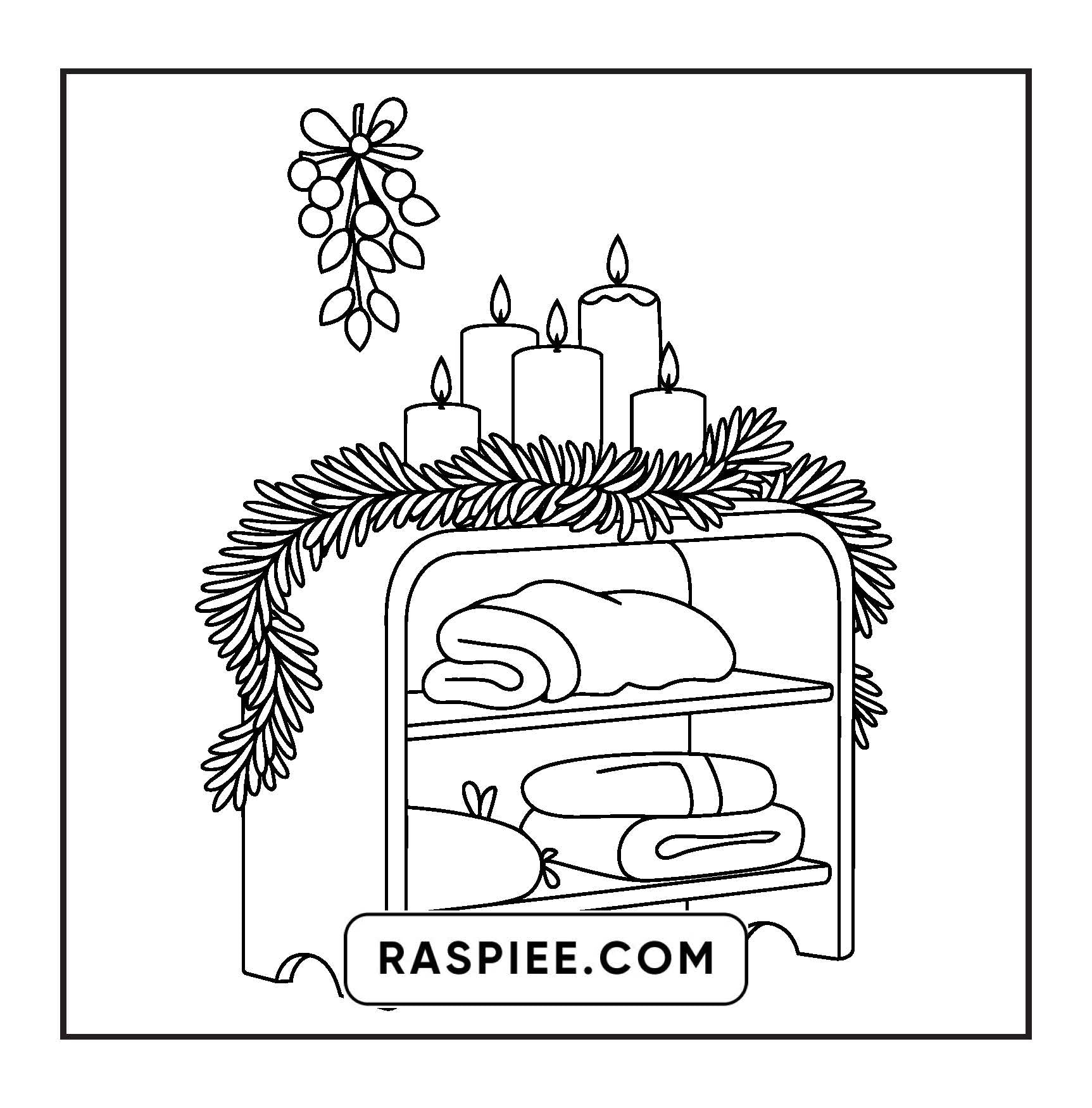 114 Bold and Easy Festive Corner Christmas Coloring Pages
