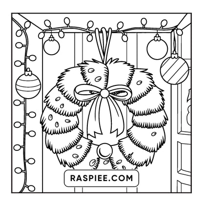 114 Bold and Easy Festive Corner Christmas Coloring Pages