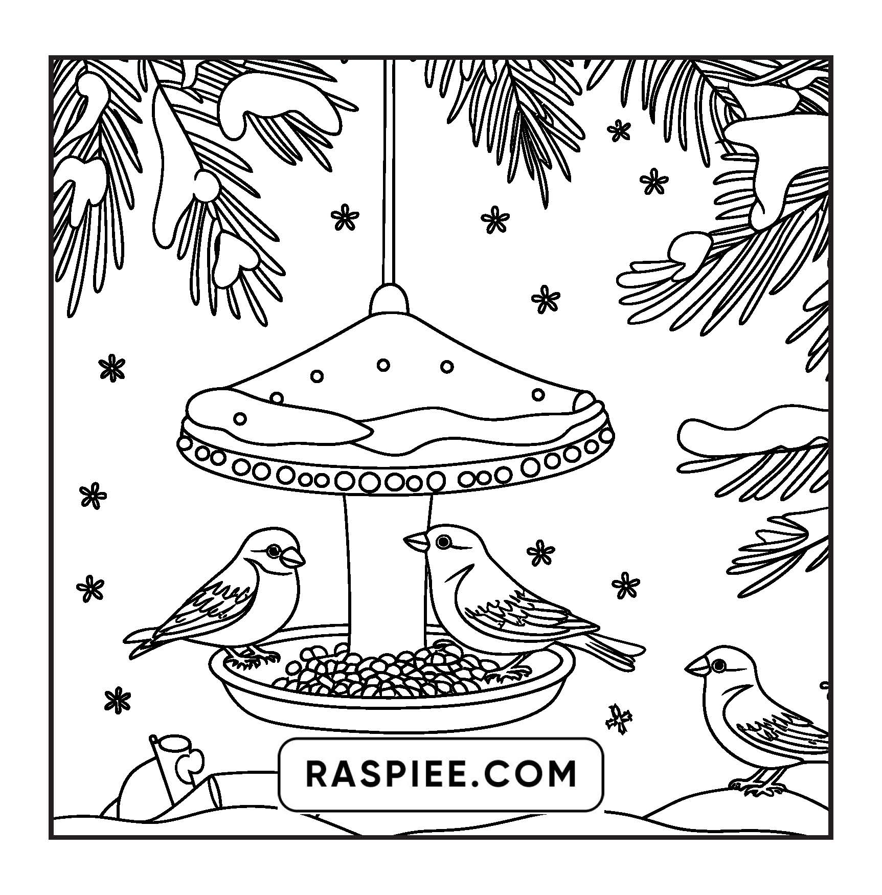 114 Bold and Easy Festive Corner Christmas Coloring Pages
