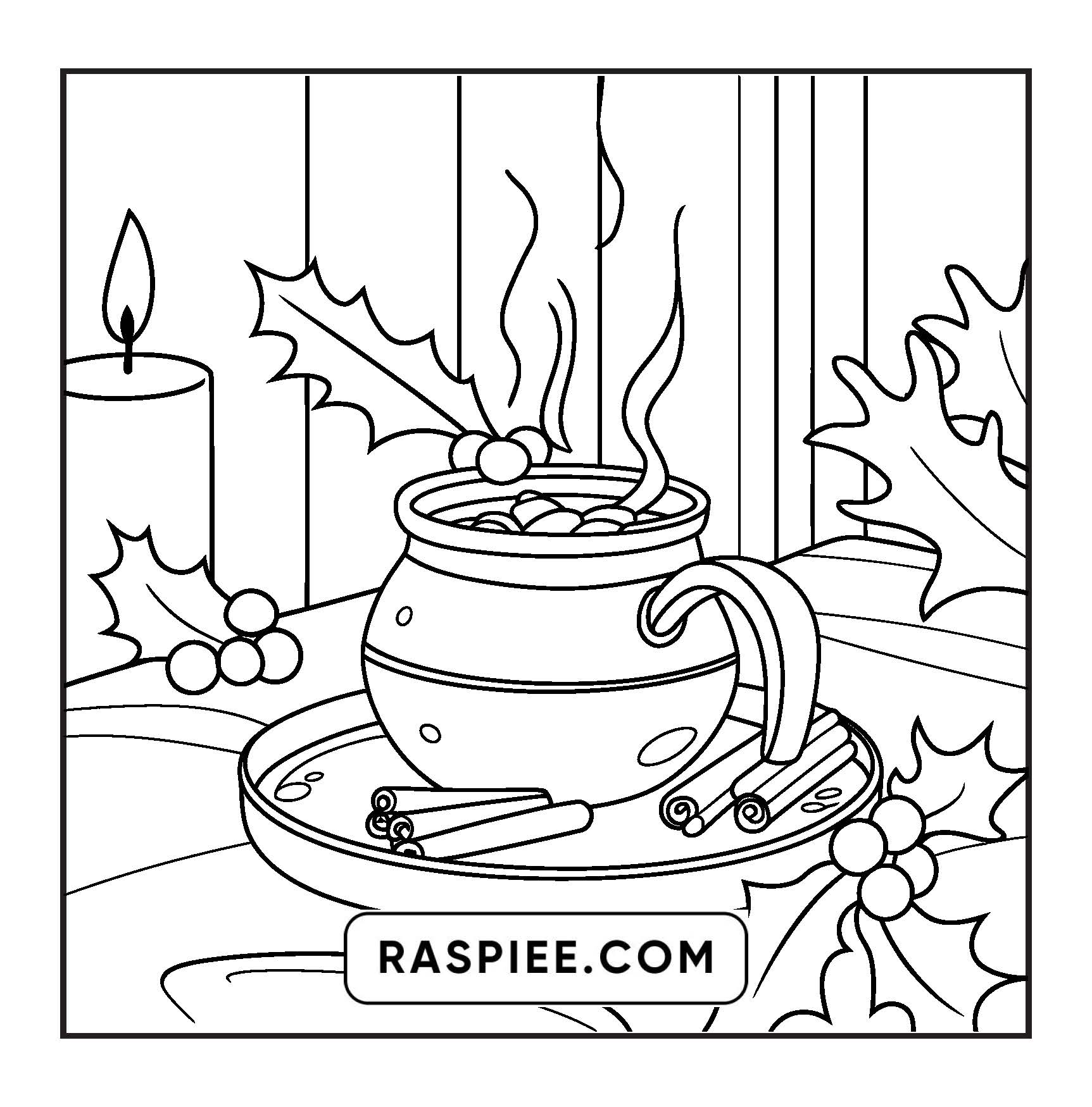 114 Bold and Easy Festive Corner Christmas Coloring Pages