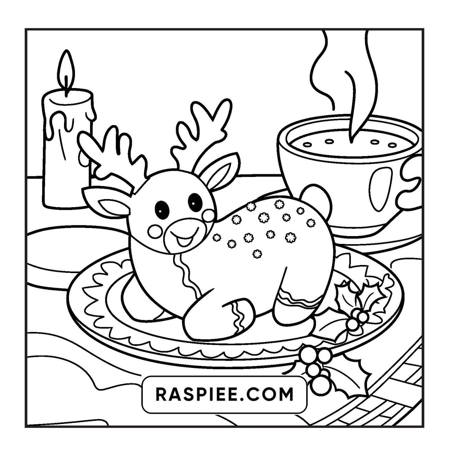 114 Bold and Easy Festive Corner Christmas Coloring Pages