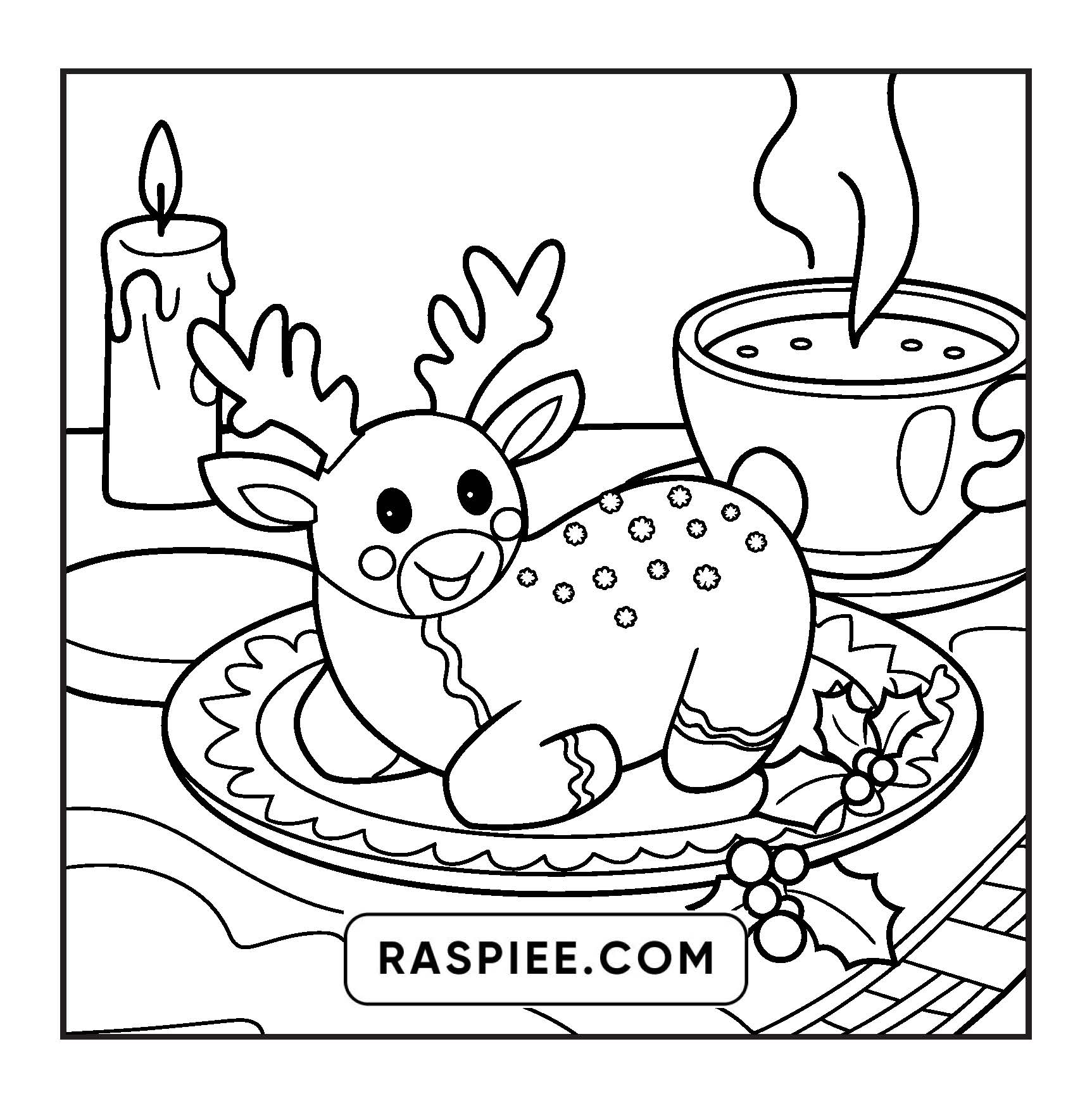 114 Bold and Easy Festive Corner Christmas Coloring Pages