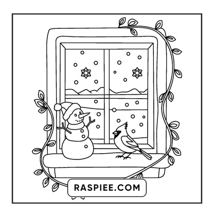 114 Bold and Easy Festive Corner Christmas Coloring Pages