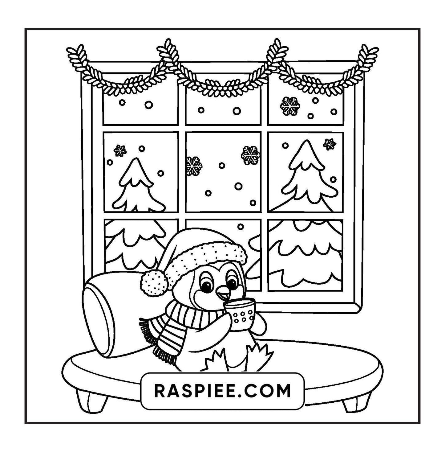 114 Bold and Easy Festive Corner Christmas Coloring Pages