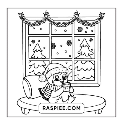114 Bold and Easy Festive Corner Christmas Coloring Pages