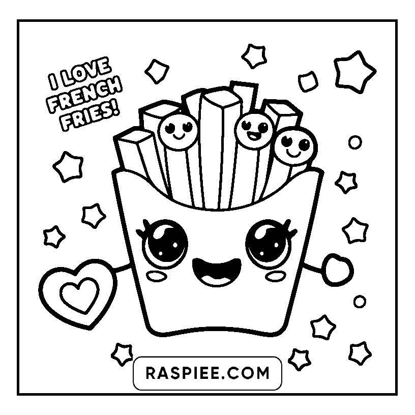 115 Bold and Easy Kawaii Food Coloring Pages