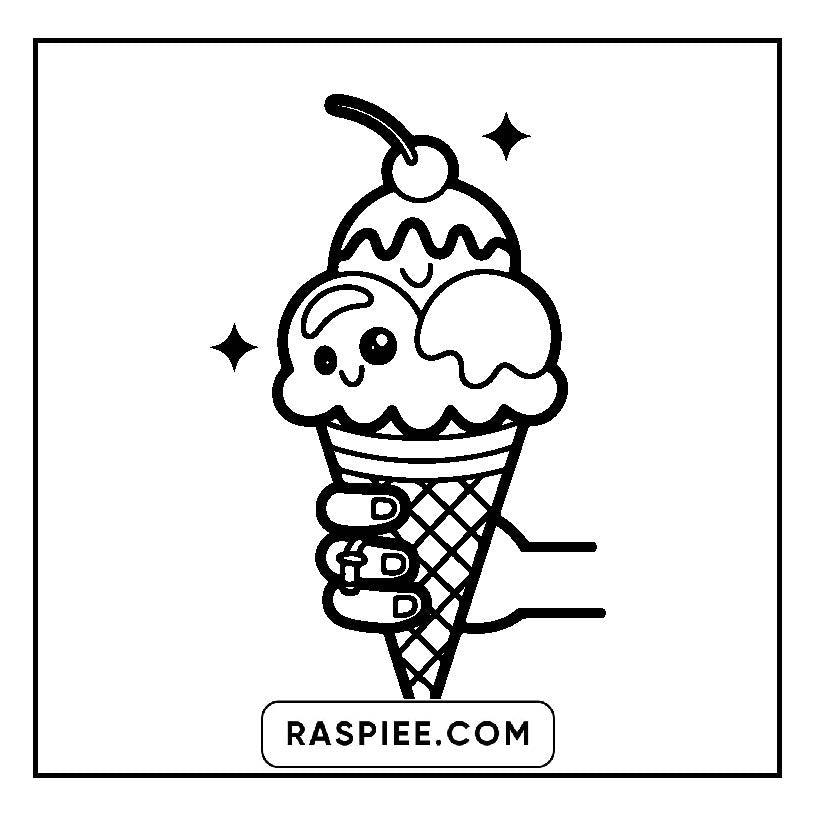 115 Bold and Easy Kawaii Food Coloring Pages