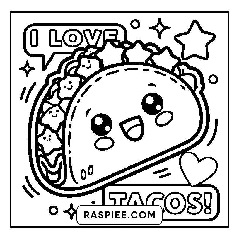 115 Bold and Easy Kawaii Food Coloring Pages